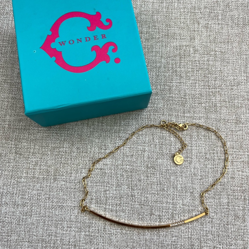 C. Wonder adjustable Curved Bar Necklace.